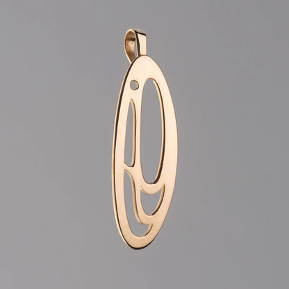 Val Malesku Pendant 14k Gold - Salmon Egg (Oval)