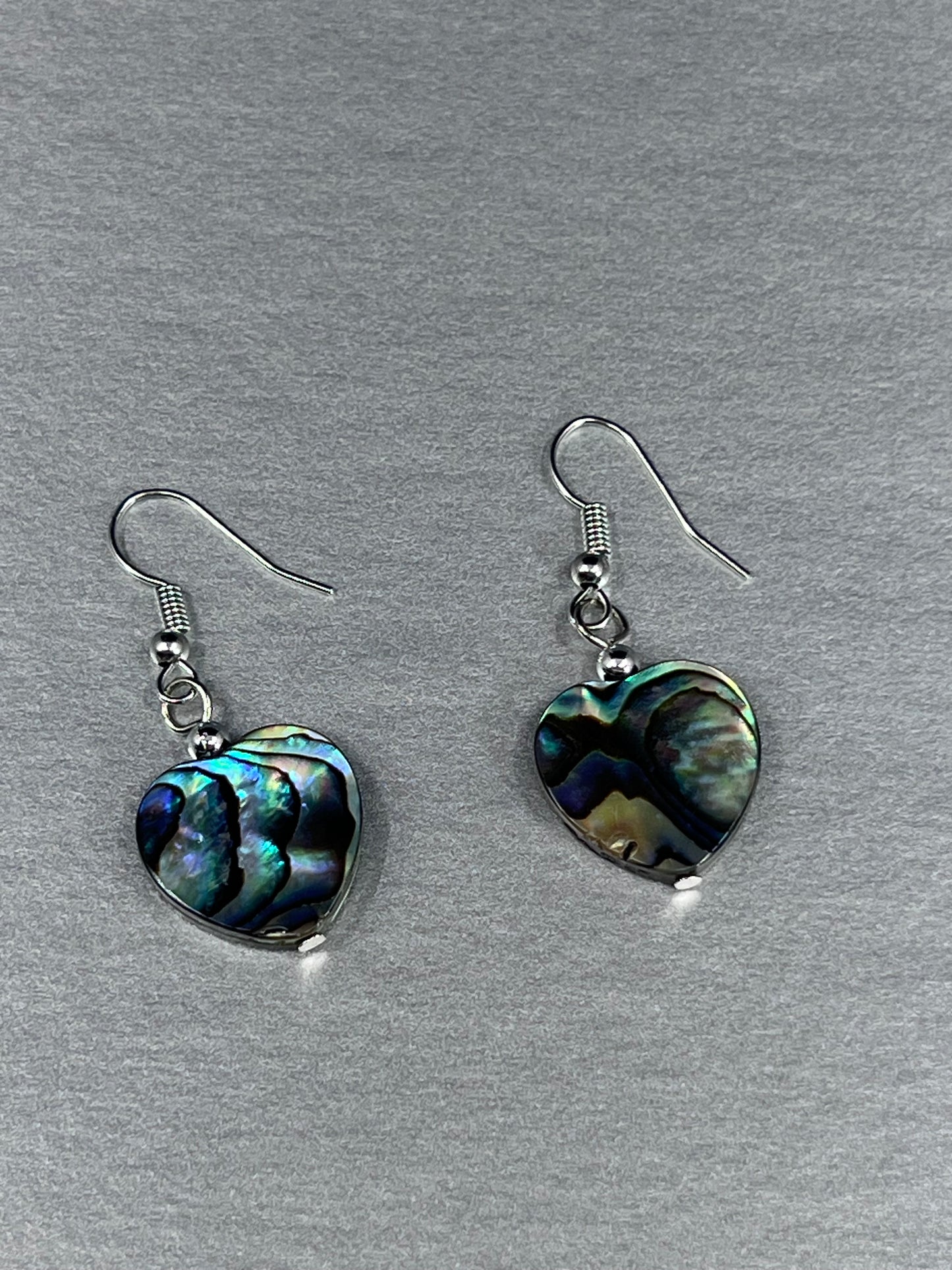 Cedar House Heart Abalone Earrings