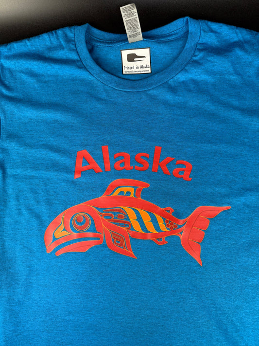 Salmon Alaska Tee (Antique Sapphire)