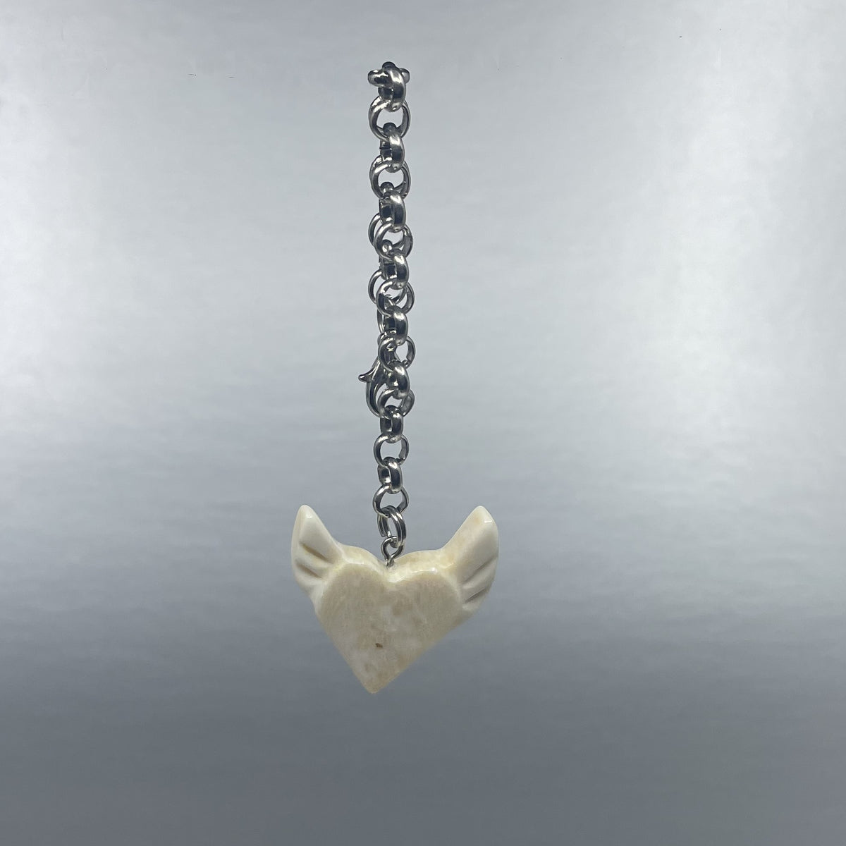 Ivory Keychain Ivory - Unknown; Heart with Wings, Keychain – Sealaska Heritage Store