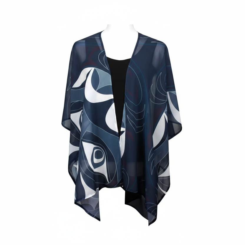 Sheer Chiffon Cardigan (Moon)