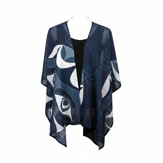 Sheer Chiffon Cardigan (Moon)