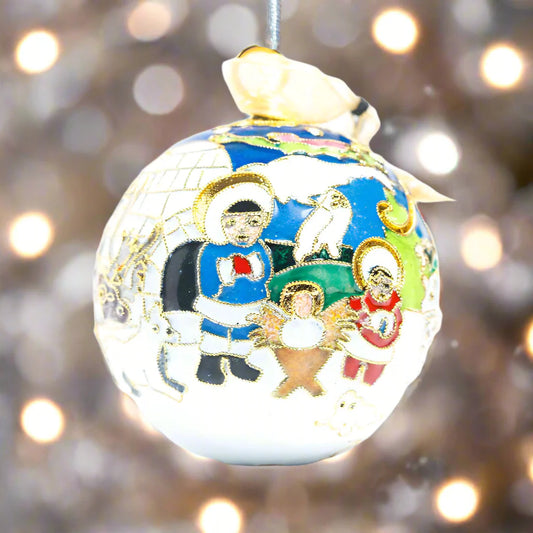 Alaska Nativity - Handcrafted Cloisonné Ornament