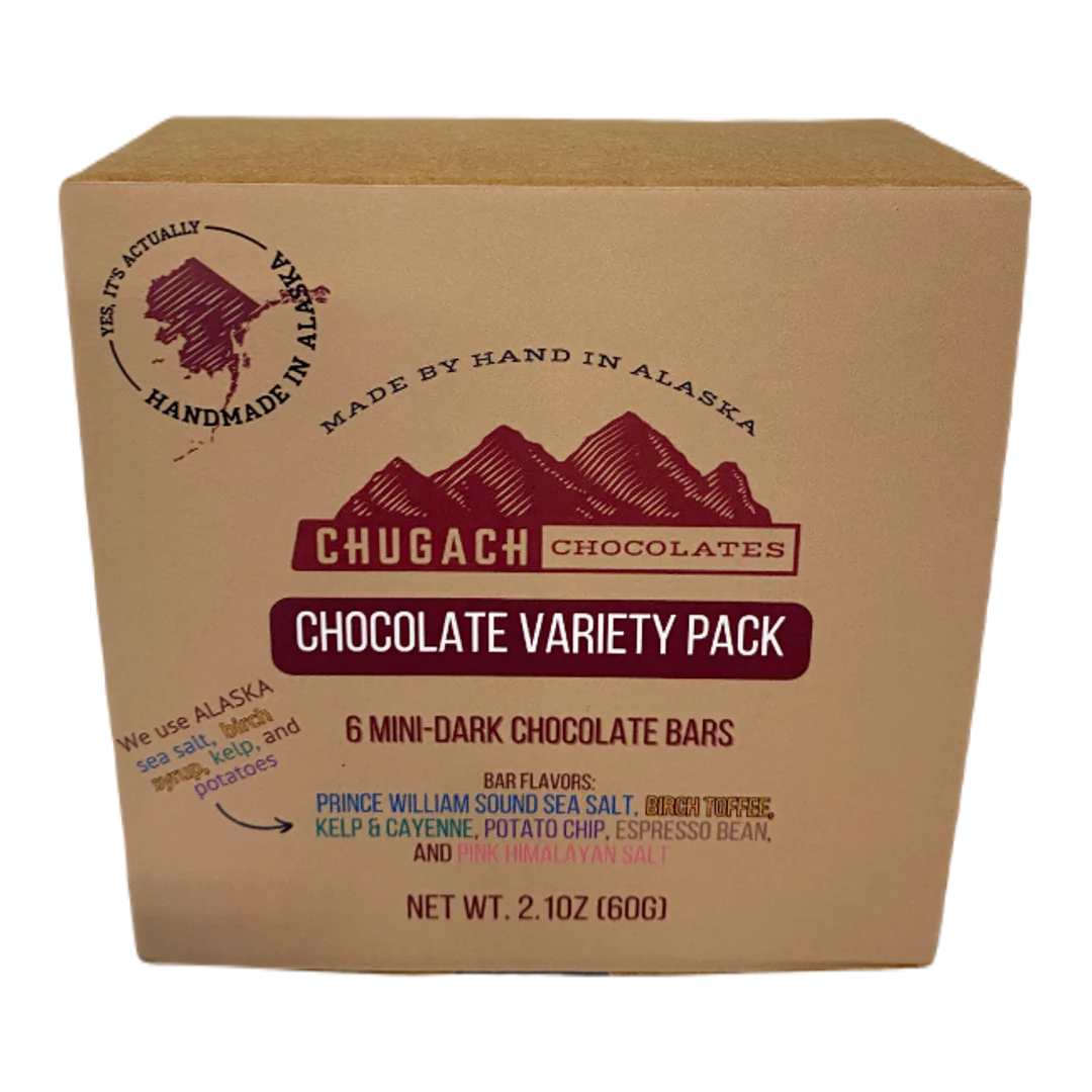 Dark Chocolate - Chugach Chocolate; Mini-Bar Variety Box