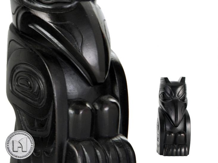 Raven Queen Chess Piece Haida Design 3"