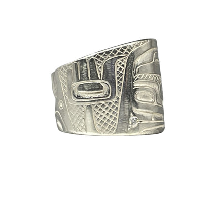 Morgan Asoyuf Ring Silver "Human Face"