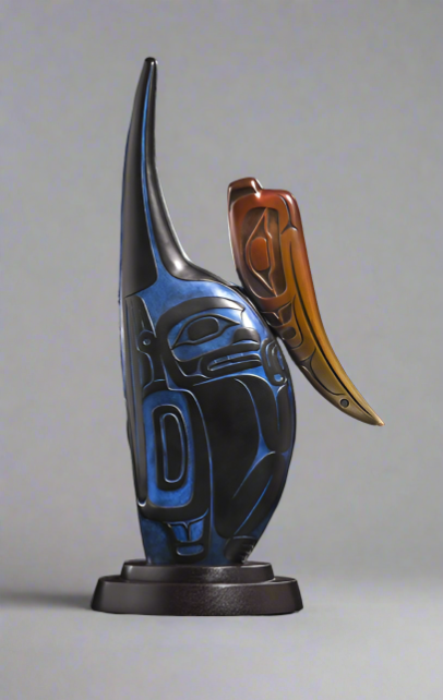 Limited Edition Bronze – Shaman and Land Otter Connection by Tlingit Artist Preston Singletary (C)