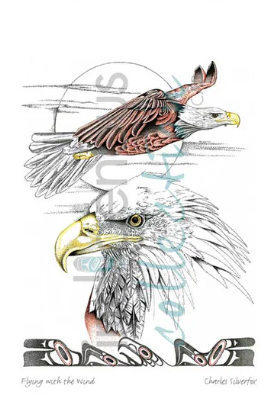 Matted Flying with the Wind by Tlingit Artist Charles Silverfox