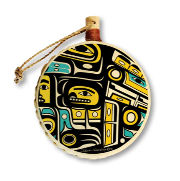 Shotridge Studios Mini Drum Ornaments - Various Designs