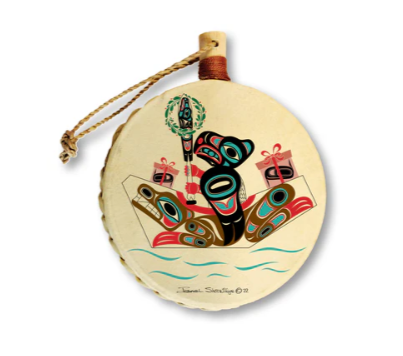 Shotridge Studios Mini Drum Ornaments - Various Designs