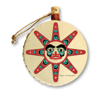 Shotridge Studios Mini Drum Ornaments - Various Designs