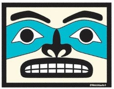 Nick Alan Art Sticker (Chilkat Face)