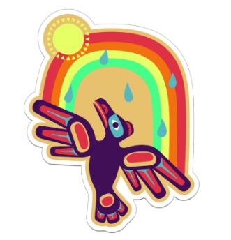 Nick Alan Art Sticker (Rainbow Raven)