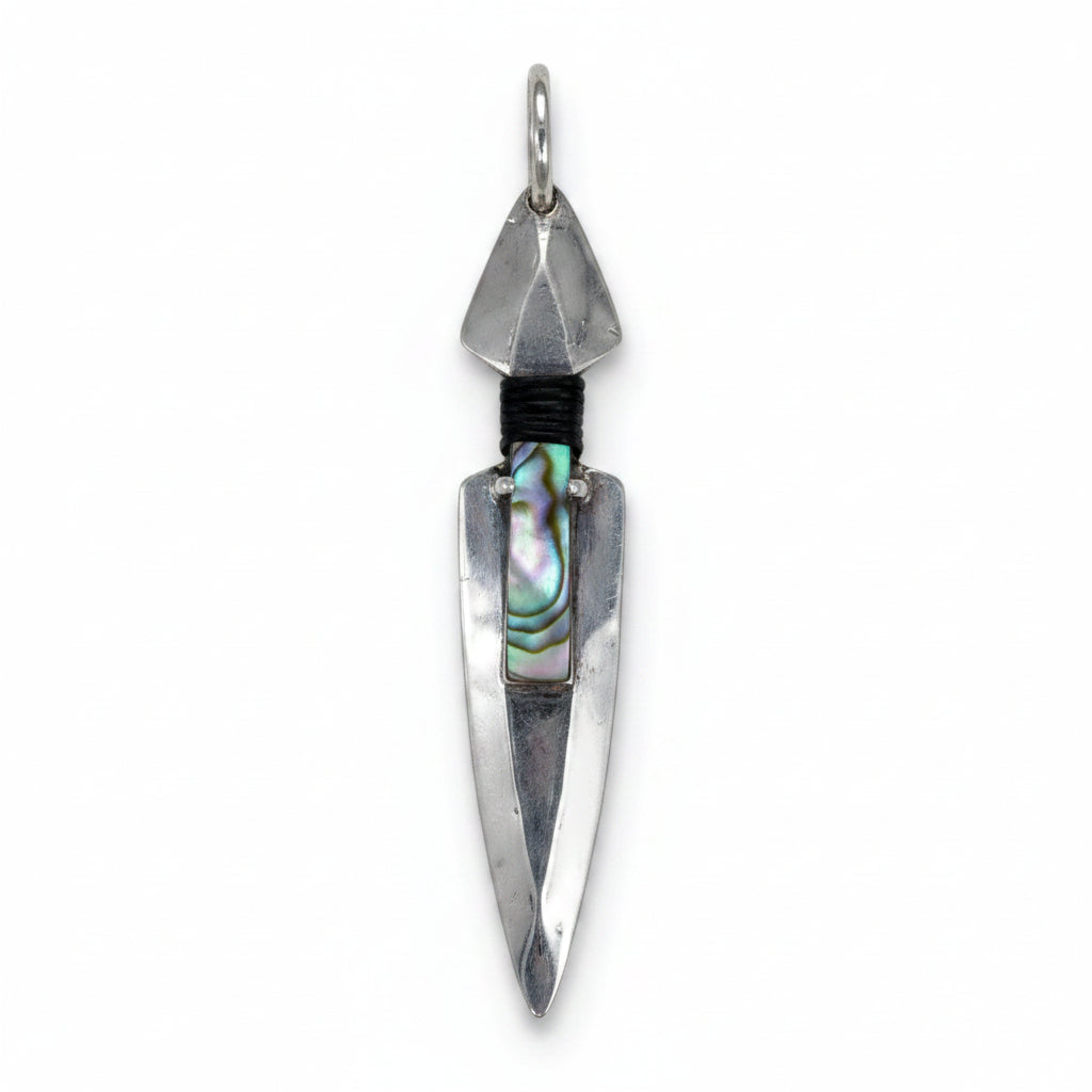 Samuel Sheakley Silver & Abalone Dagger Pendant