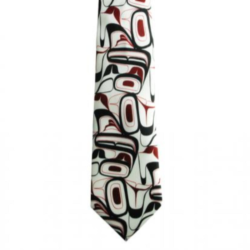 Eagle Silk Tie (Black/Red/White)