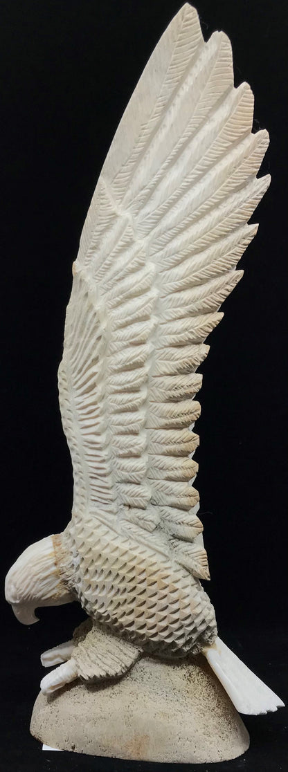 Sculpture- Pelowook;  Eagle, 15" w Ivory