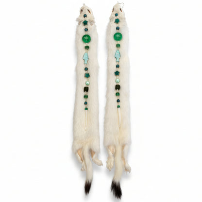 L'ook Beadwork Earrings Ermine with Beadwork
