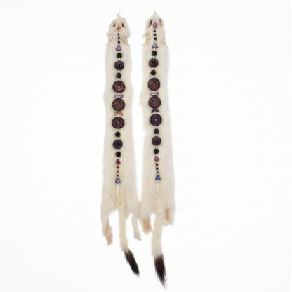 L'ook Beadwork Earrings Ermine with Beadwork