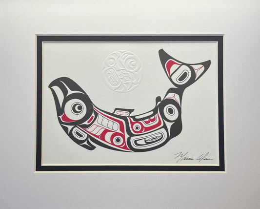 Marvin Oliver Matted Print - Salmon