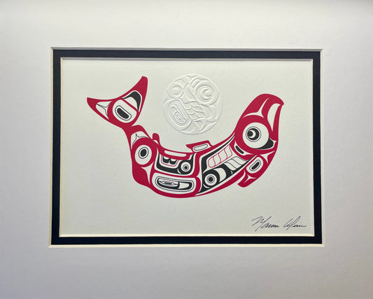 Marvin Oliver Matted Print - Red Salmon