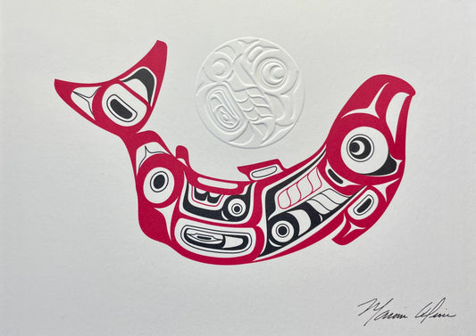 Marvin Oliver Art Card - Red Salmon