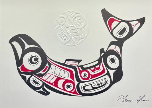 Marvin Oliver Art Card - Salmon