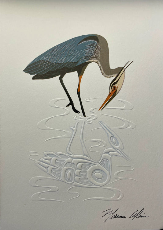Marvin Oliver Art Card - Blue Reflection