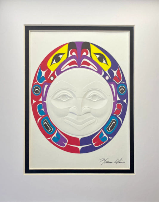 Marvin Oliver Matted Print - 2 Eagles
