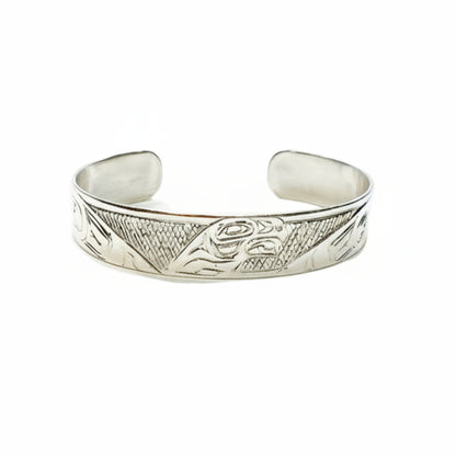 Ken Lea Bracelet Silver  1/2" - Spreadwing Eagle