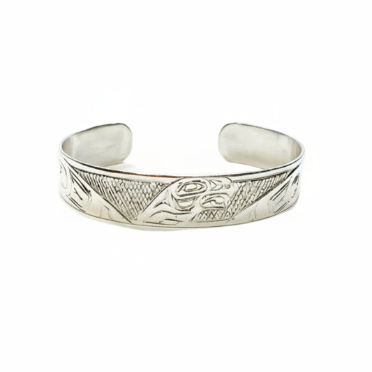 Ken Lea Bracelet Silver  1/2" - Spreadwing Eagle