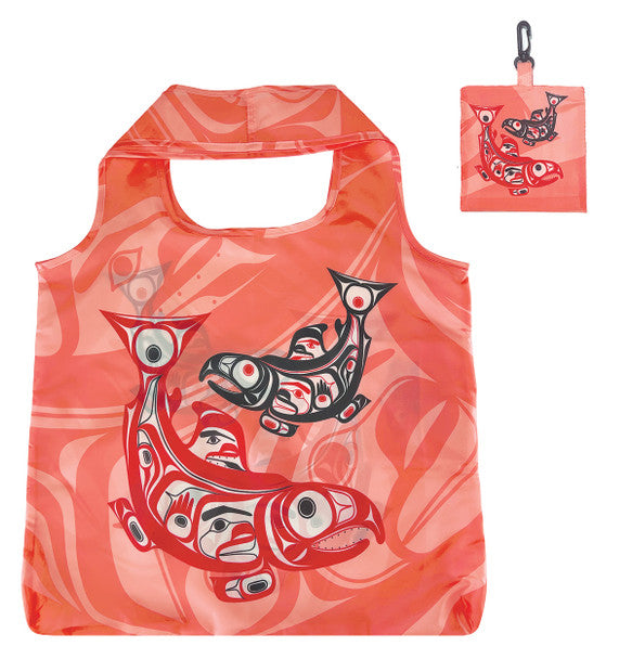 Foldable Shopping Bags - Salmon