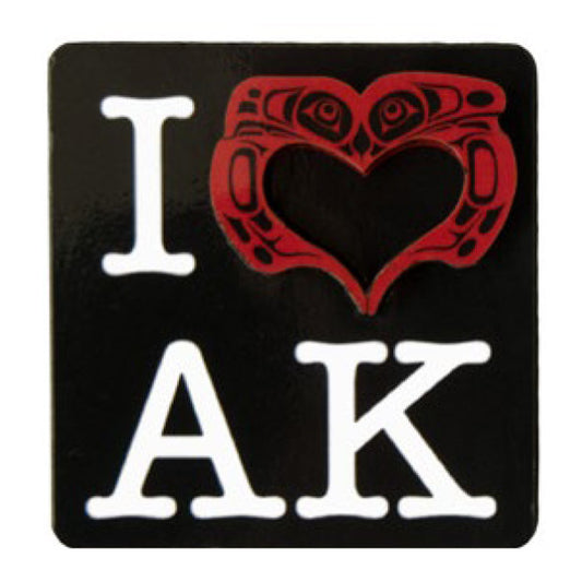 I Heart Alaska 3D Magnet