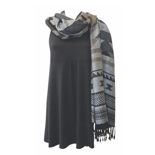 Shawl - Visions of Our Ancestors, Black/Grey