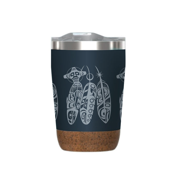 Cork Base Travel Mugs - Salmon Lifecycle