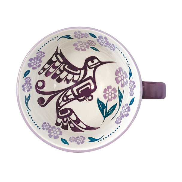 Porcelain Art Mug - Hummingbird (Purple)