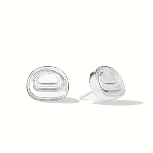 Morgan Asoyuf Earrings Silver Eye Stud