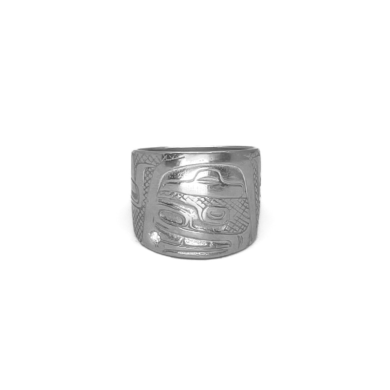 Morgan Asoyuf Ring Silver "Human Face"