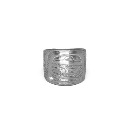 Morgan Asoyuf Ring Silver "Human Face"
