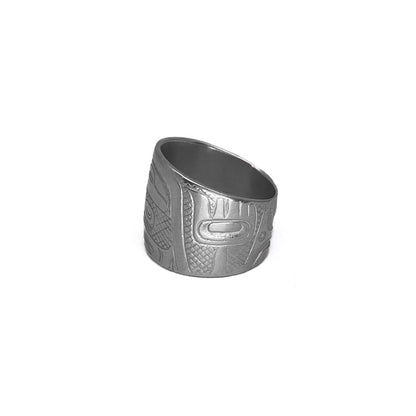 Morgan Asoyuf Ring Silver "Human Face"