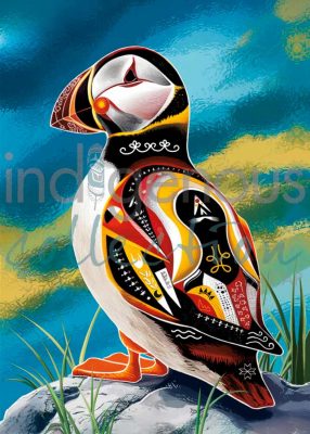 Spirit Puffin Art Card