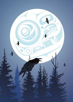 Raven Moon Art Card