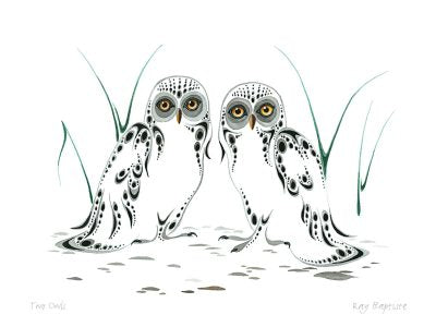 "Two Owls" Art Card