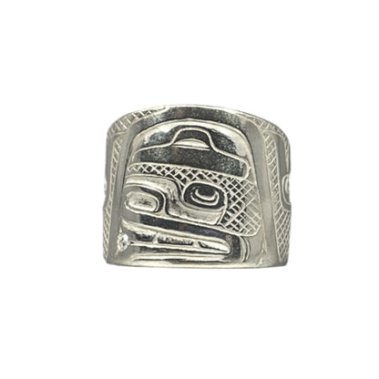 Morgan Asoyuf Ring Silver "Human Face"