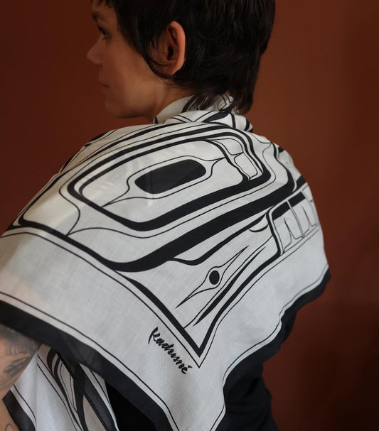 Kadusné Ursala Hudson Cashmere Scarf “Sister Bear Learns to Listen”