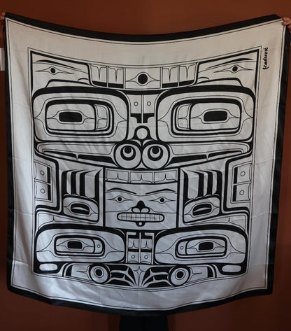 Kadusné Ursala Hudson Silk Shawl “Sister Bear Learns to Listen”