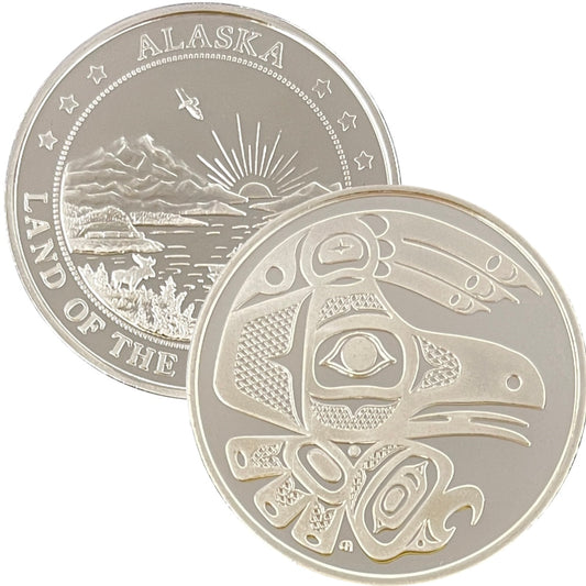 Totemic Raven Medallion 1 oz Silver