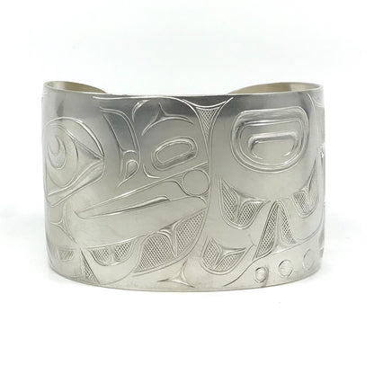 Bracelet- J. Galanin, Silver, Raven, 1-3/4"