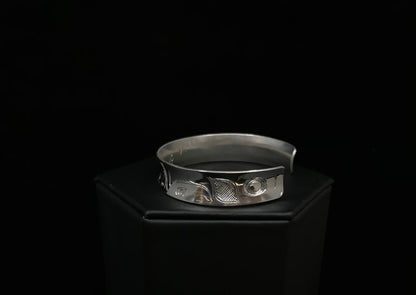 Bracelet- N. Galanin; Silver, Various Designs, 1/2"