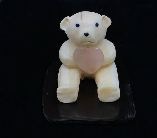 Ivory- Pungowiyi; Teddy Bear, Heart, Baleen, Base