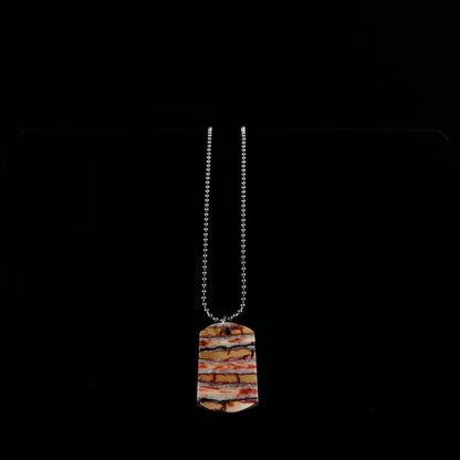 Necklace- Ivory, Dog Tags, Sm. Various Colors